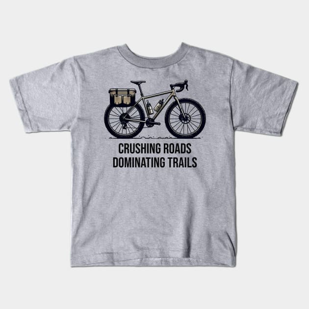 gravel bike Kids T-Shirt by rsclvisual